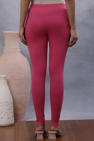 W for Woman Pink Knitted Solid Tights