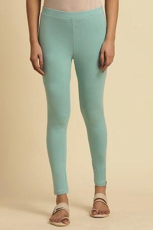 W for Woman Light Blue Pink Knitted Tights
