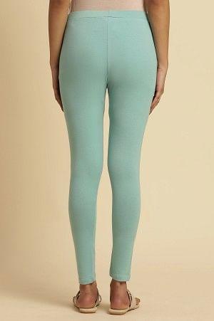 W for Woman Light Blue Pink Knitted Tights