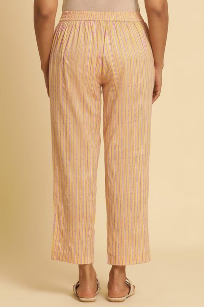 W for Woman Multi-Coloured Striped Straight Pants