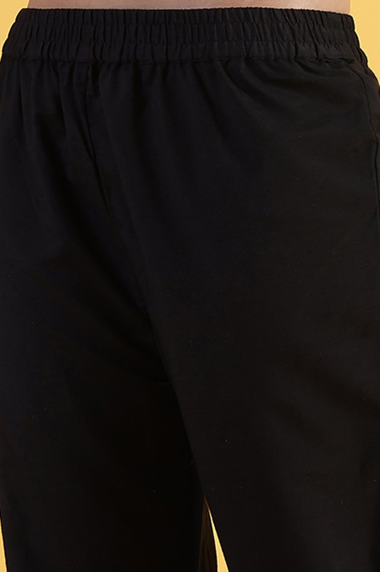 W for Woman Black Yarn Dyed Sequins A-Line Kurta & Straight pant with Dupatta Set