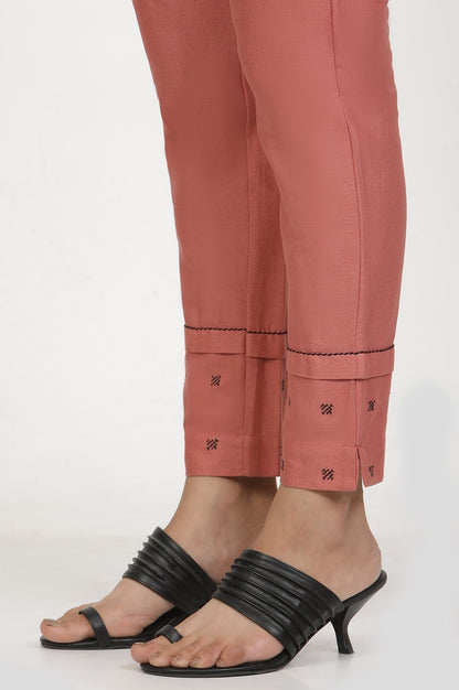 W for Woman Light Red Straight Kurta And Pants Set