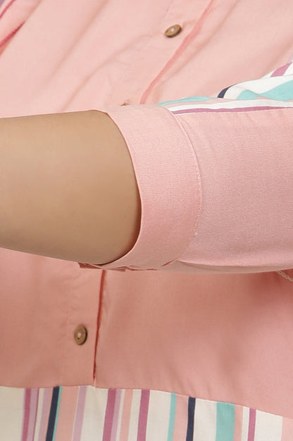 W for Woman Peach Multi-Coloured Kurta And Parallel Pants Set