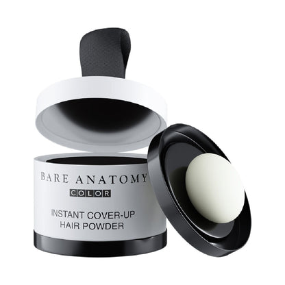 Bare Anatomy Cover-Up Hair Powder 100% Instant Grey Coverage Seamless Natural Finish - Black