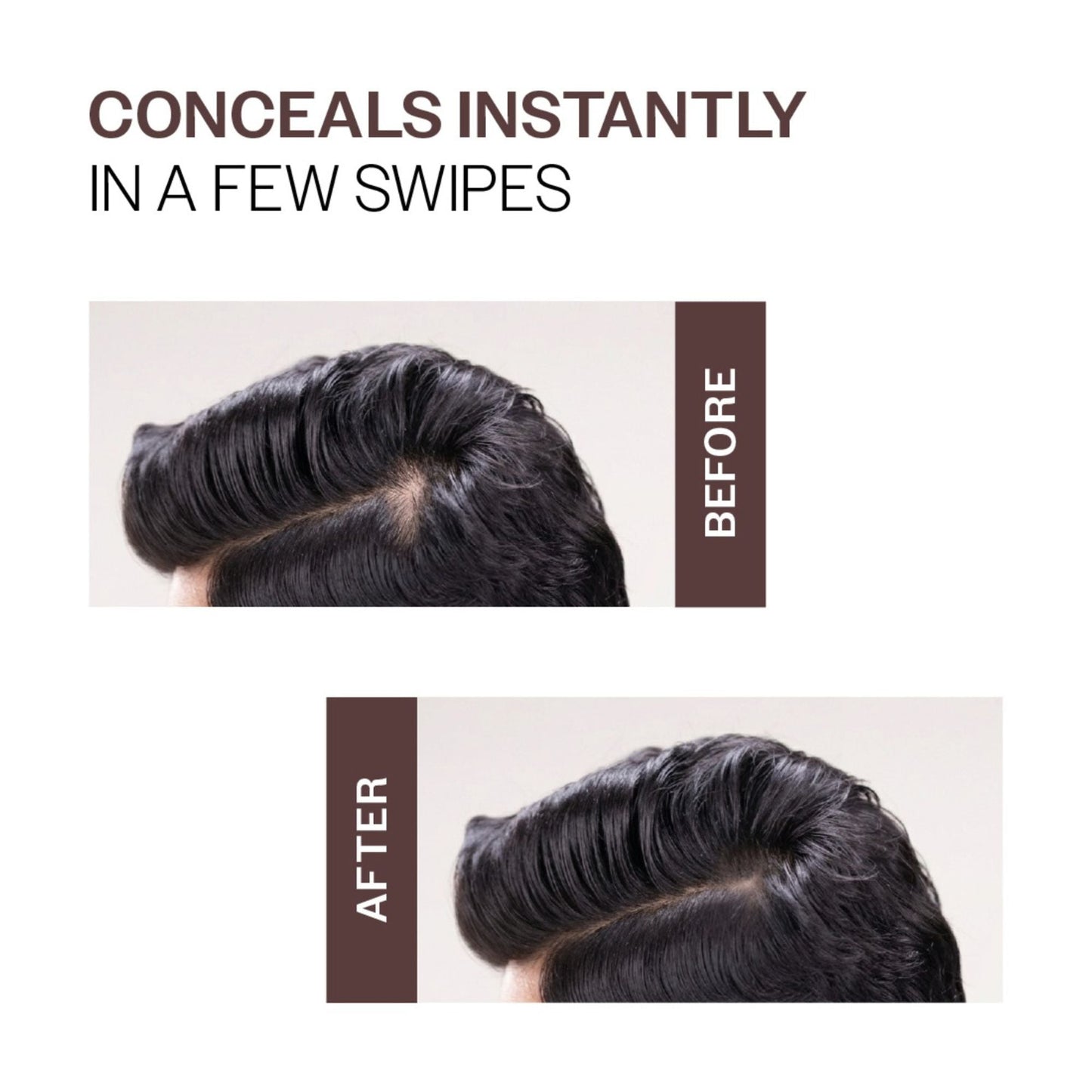 Bare Anatomy Cover-Up Hair Powder 100% Instant Grey Coverage Seamless Natural Finish - Brown