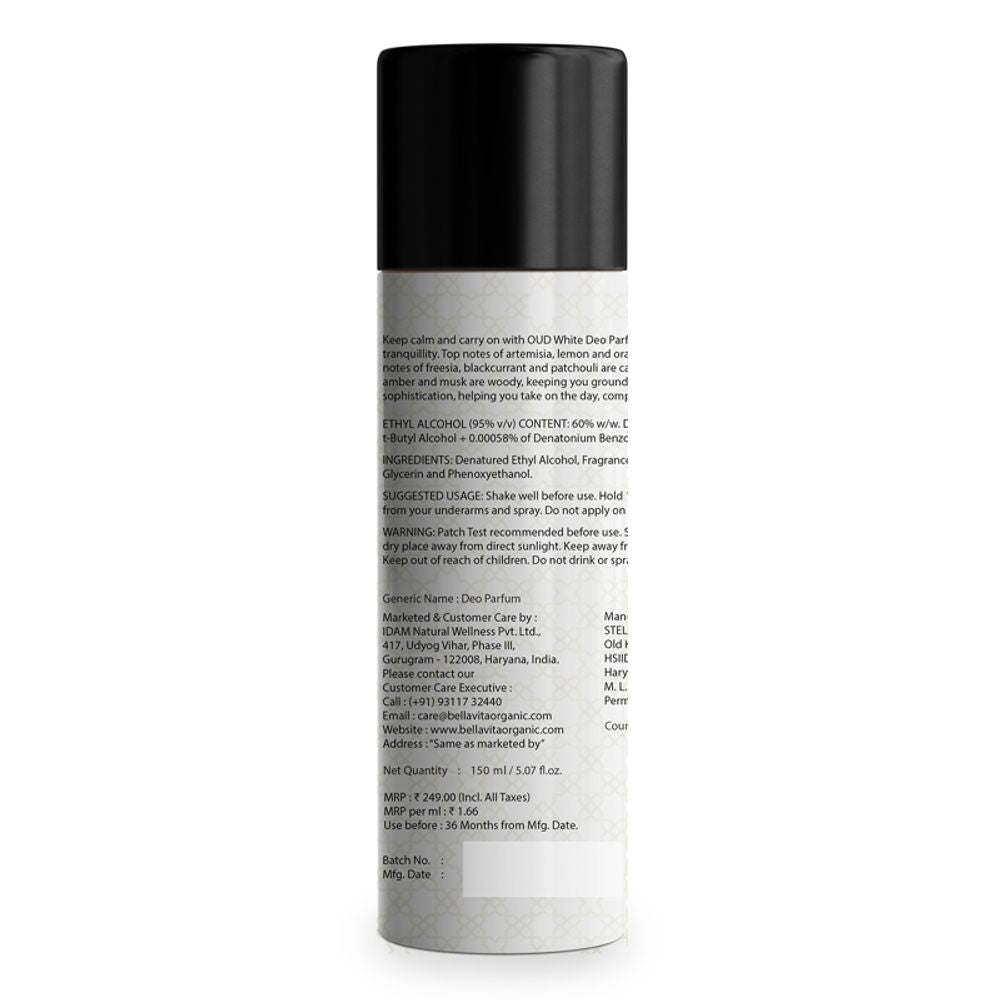 Bella Vita Oud White Deo Parfum