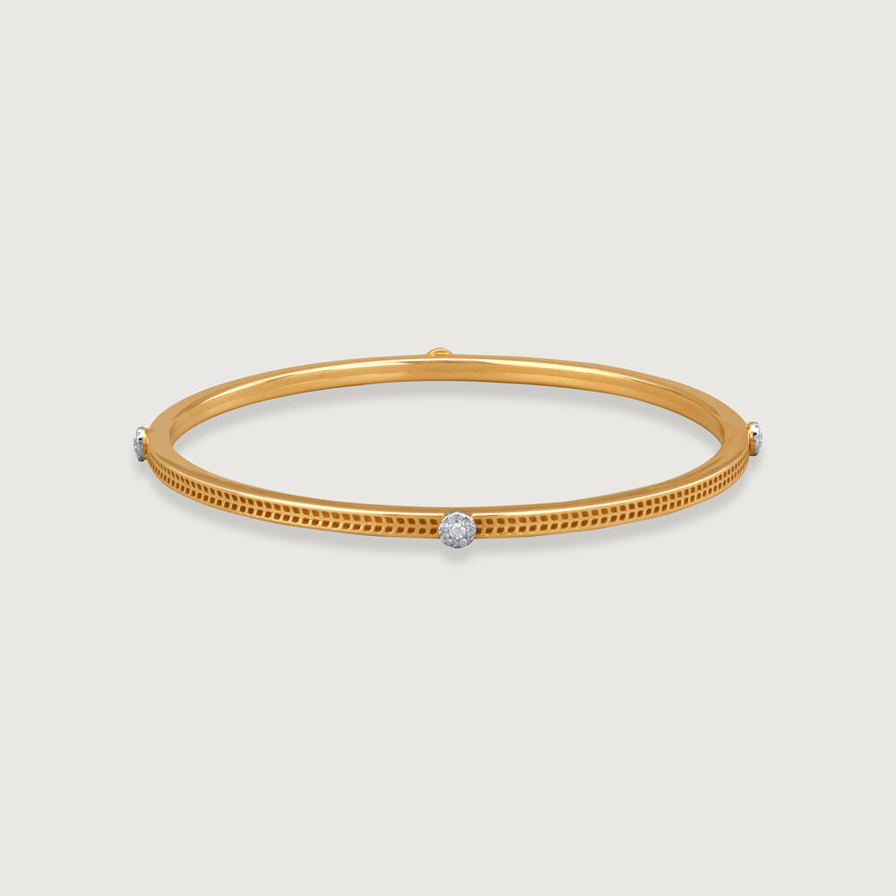 Twinkle Charm Diamond Bangle in 14K Yellow Gold, 0.215 ct