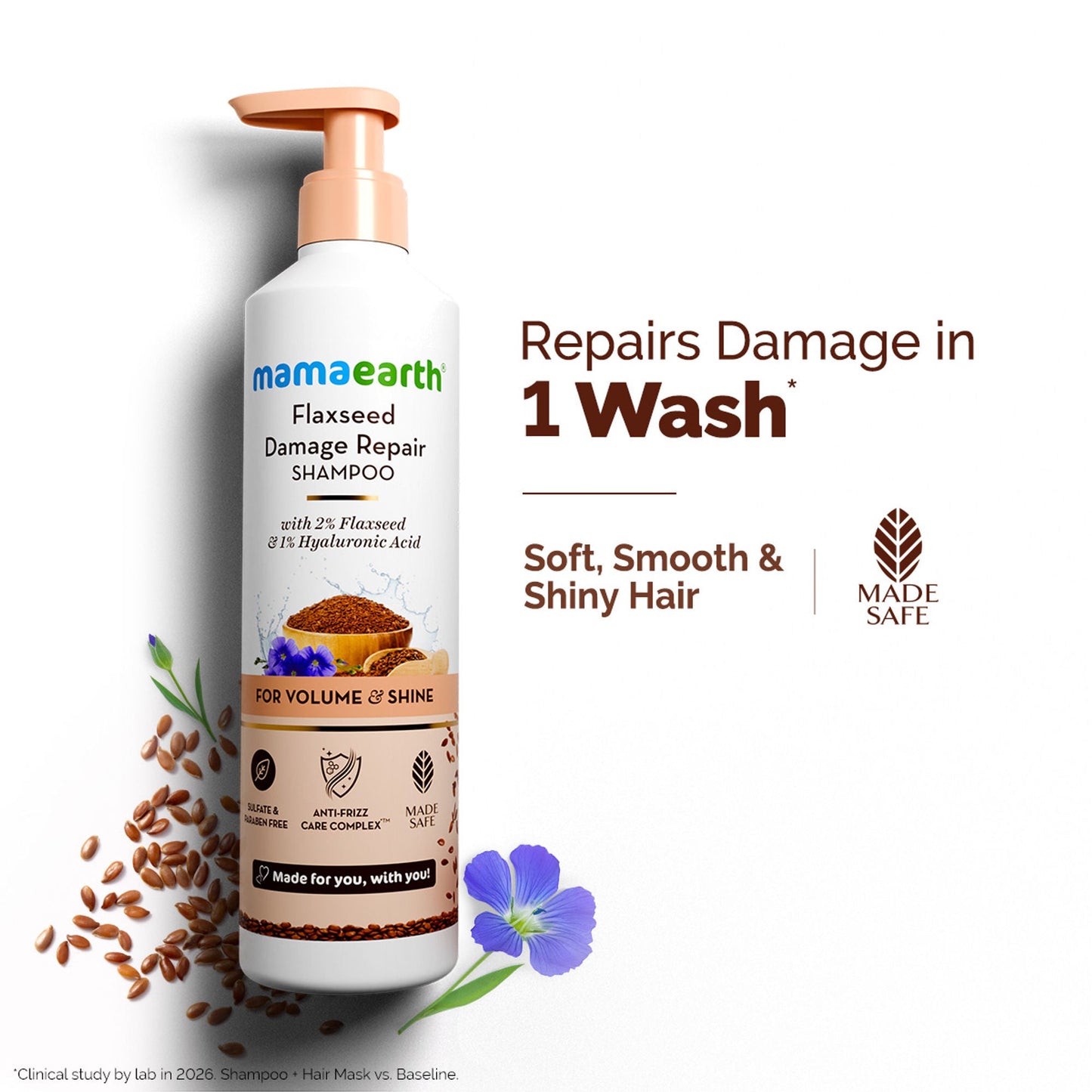 Mamaearth Flaxseed Damage Repair Shampoo