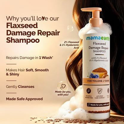 Mamaearth Flaxseed Damage Repair Shampoo