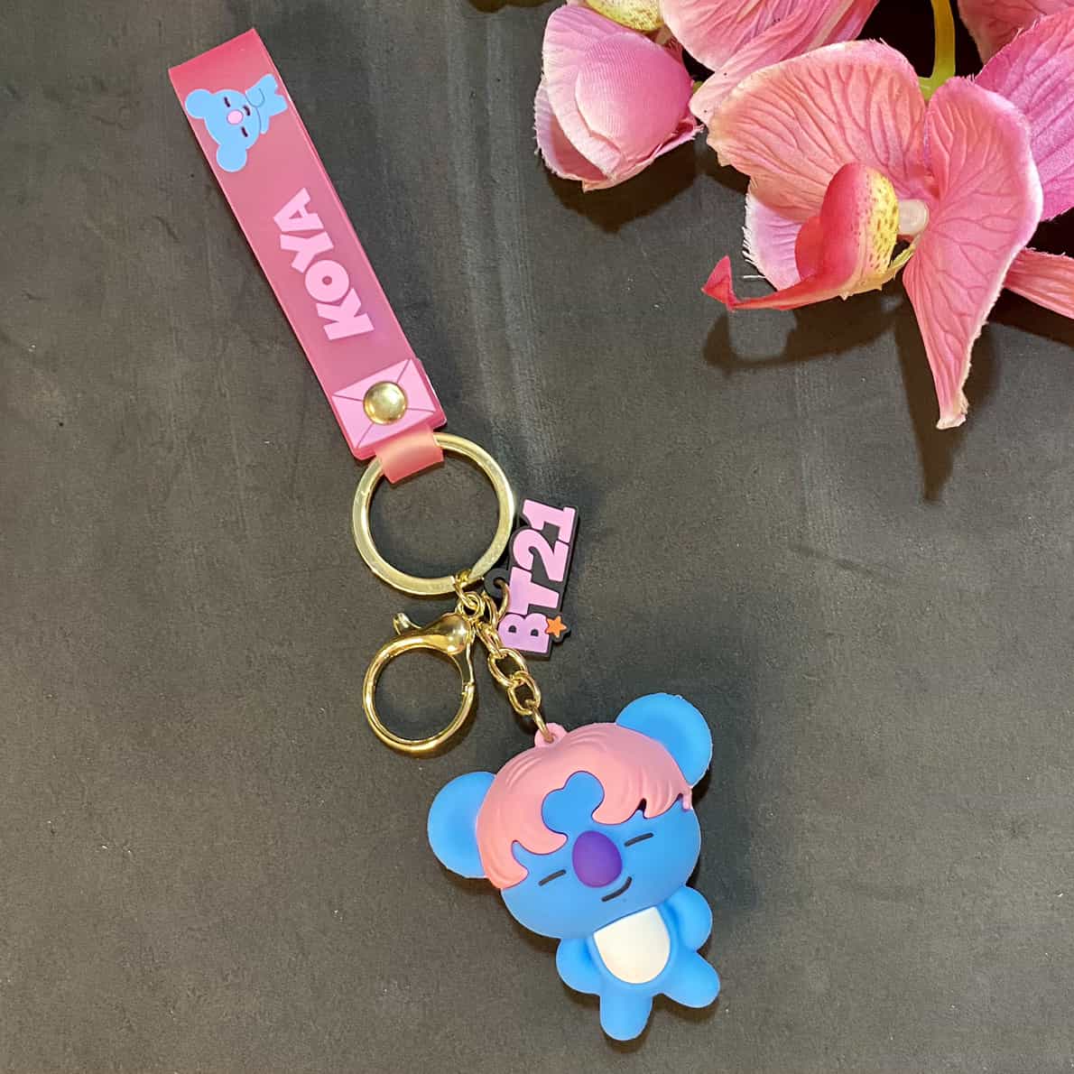 BTS BT21 Koya Lanyard Keychain | Kpop Keychain | Silicone |