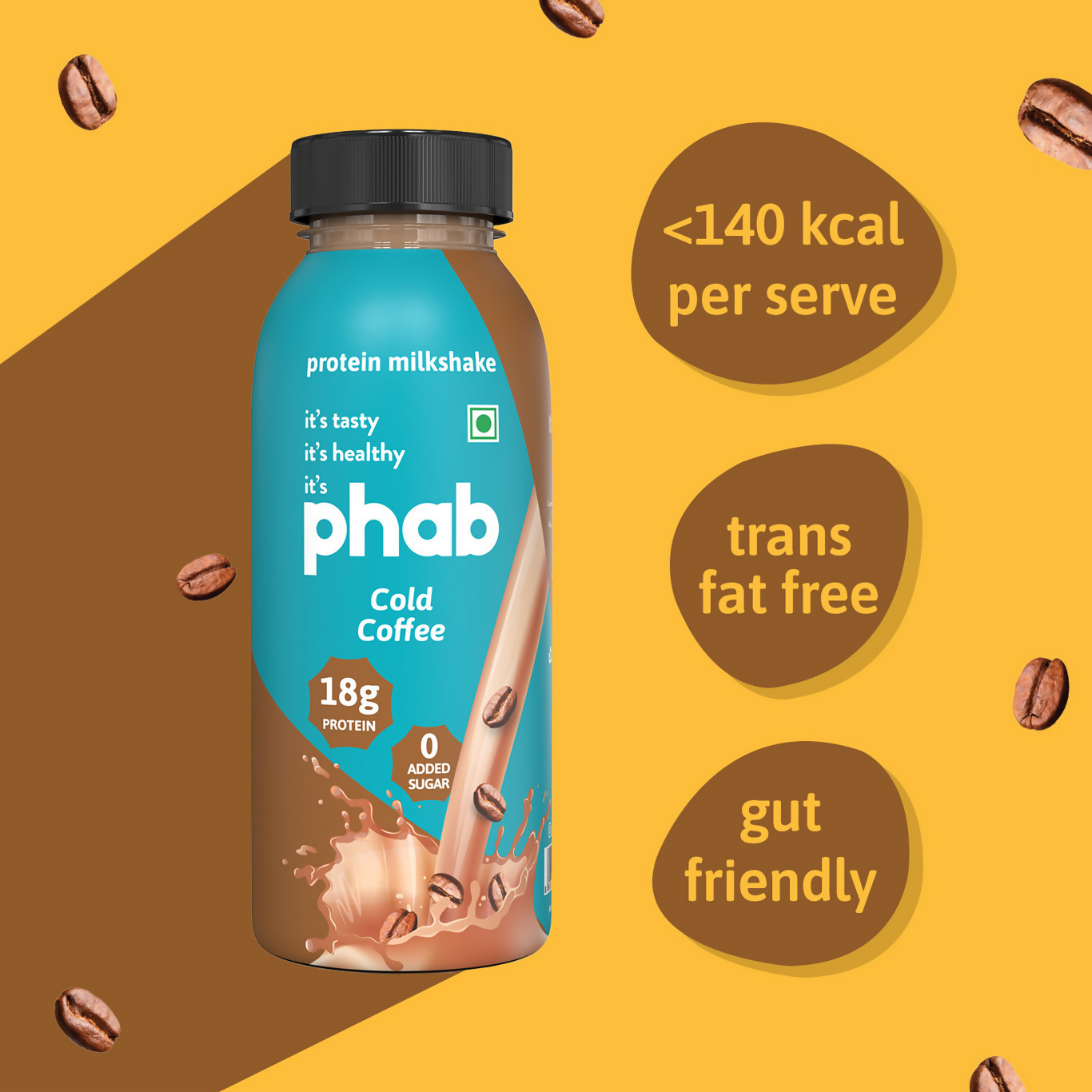 Phab Protein Milkshake With protein Cold Coffee Protein Shake