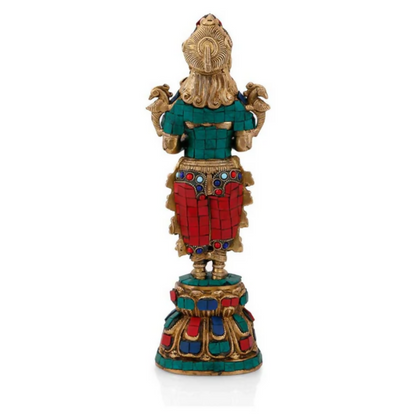 CraftVatika Beautiful Indian Lady Holding Diya Decorative Showpiece