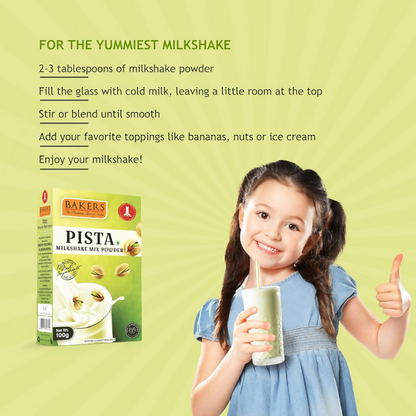 BAKERS Milk Shake Mix Powder - Pista Flavor