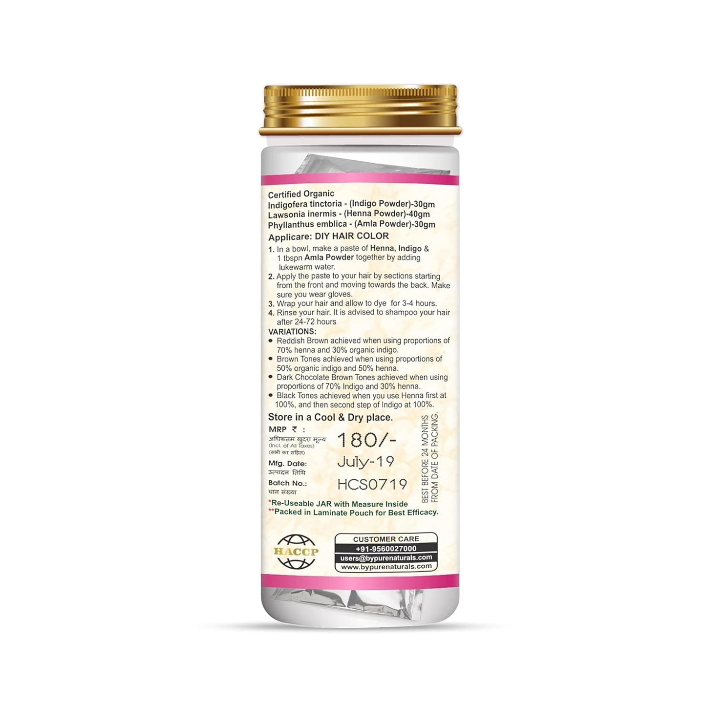 byPureNaturals Organic Hair Coloring Kit
