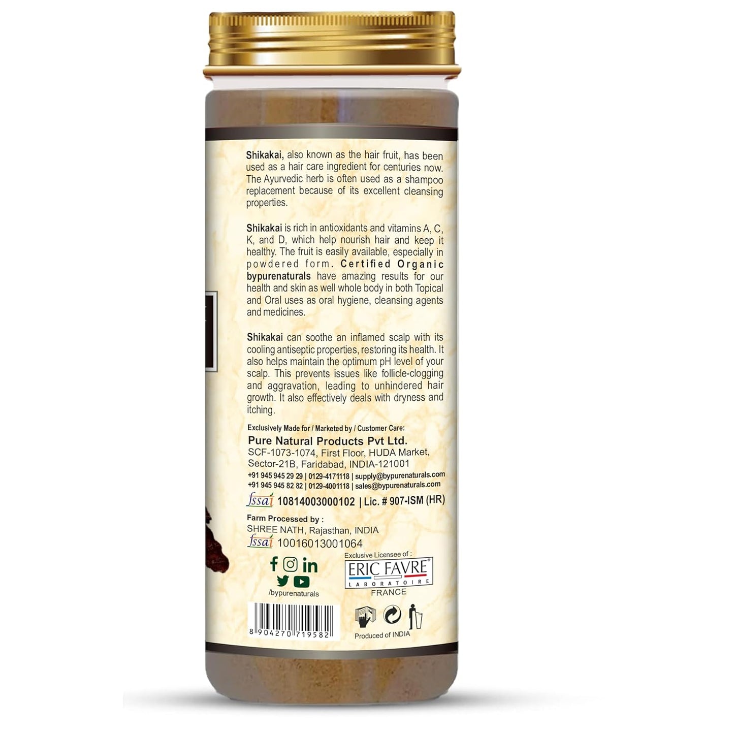 byPureNaturals Organic Black Shikakai Powder