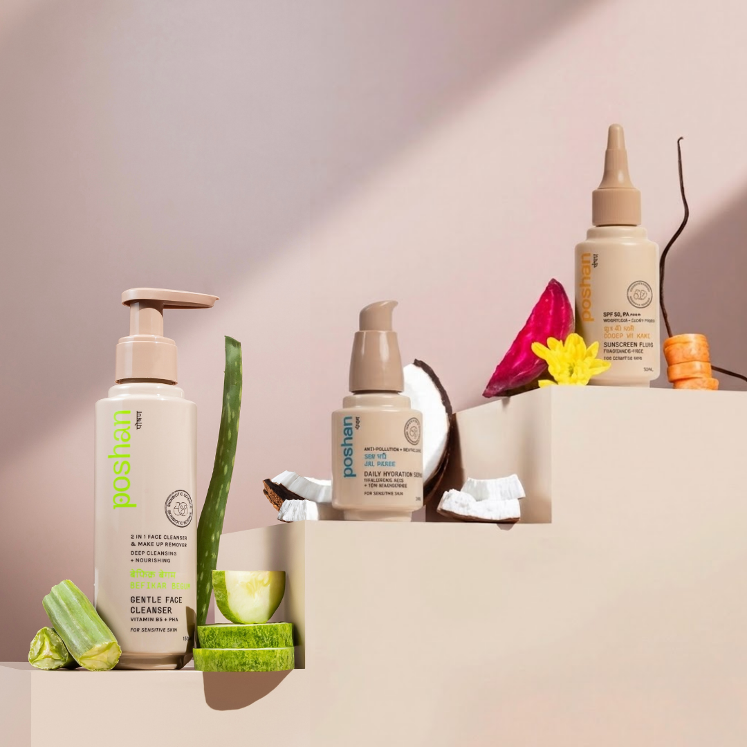 Poshan Skincare Your Daily Poshan 2-Min Essentials Routine!