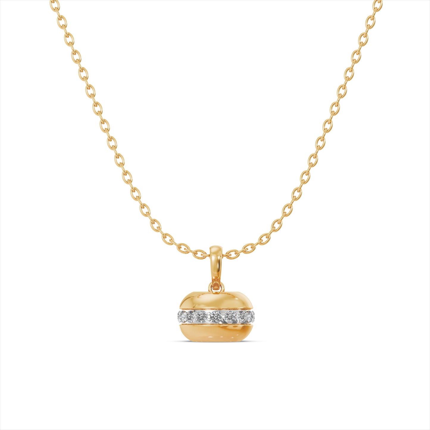 Twilight Bell 9KT Gold Laboratory Grown Diamond Necklace