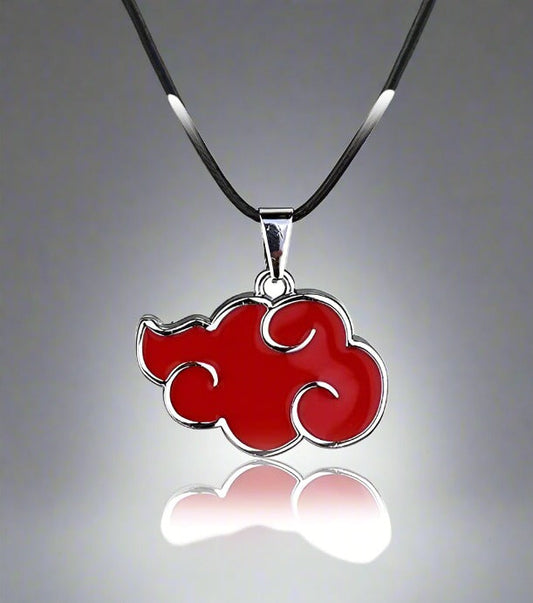 Naruto Akatsuki Member Cosplay Red Cloud Shape Anime Necklace