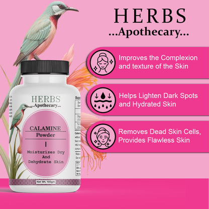 Zenvista Herbs Apothecary Calamine Powder For Moisturize Dry And Dehydrate Skin