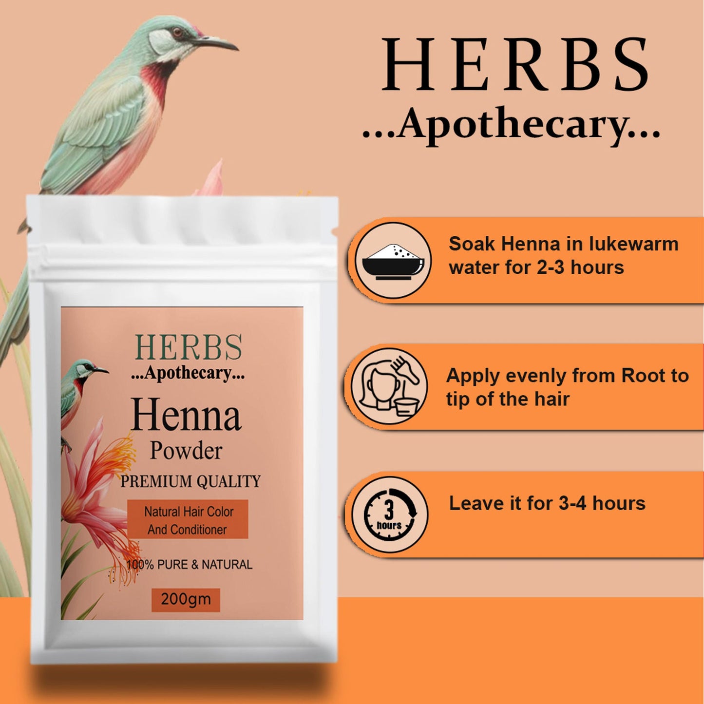 Zenvista Herbs Apothecary Henna Powder For Natural Hair Color & Conditioner
