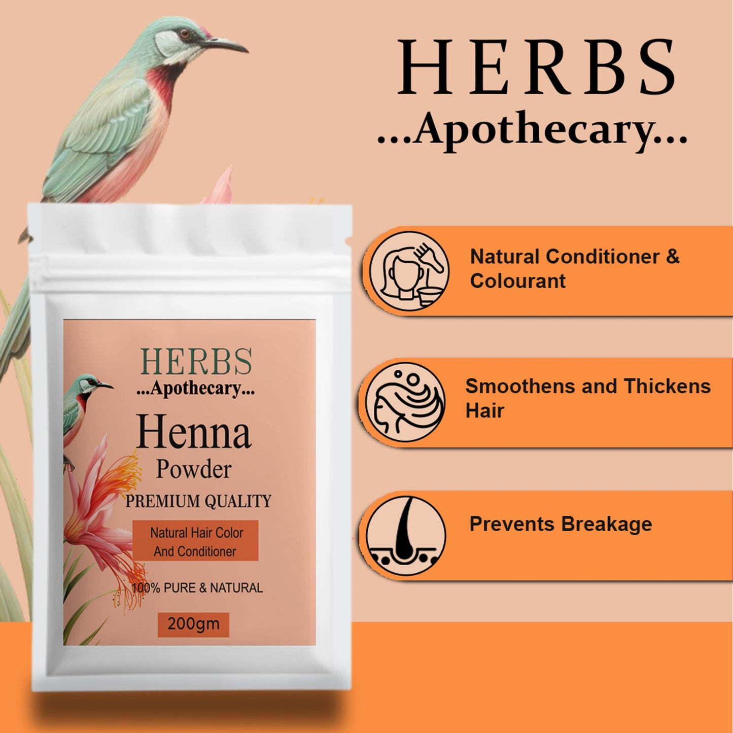 Zenvista Herbs Apothecary Henna Powder For Natural Hair Color & Conditioner