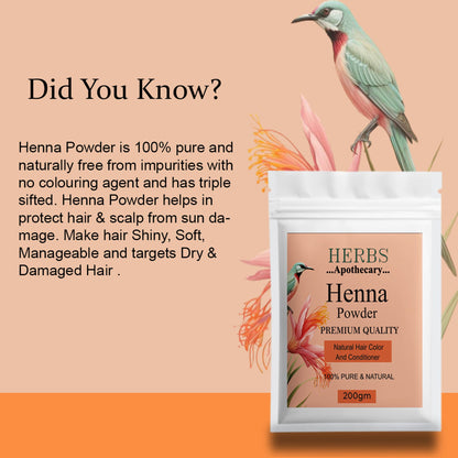 Zenvista Herbs Apothecary Henna Powder For Natural Hair Color & Conditioner