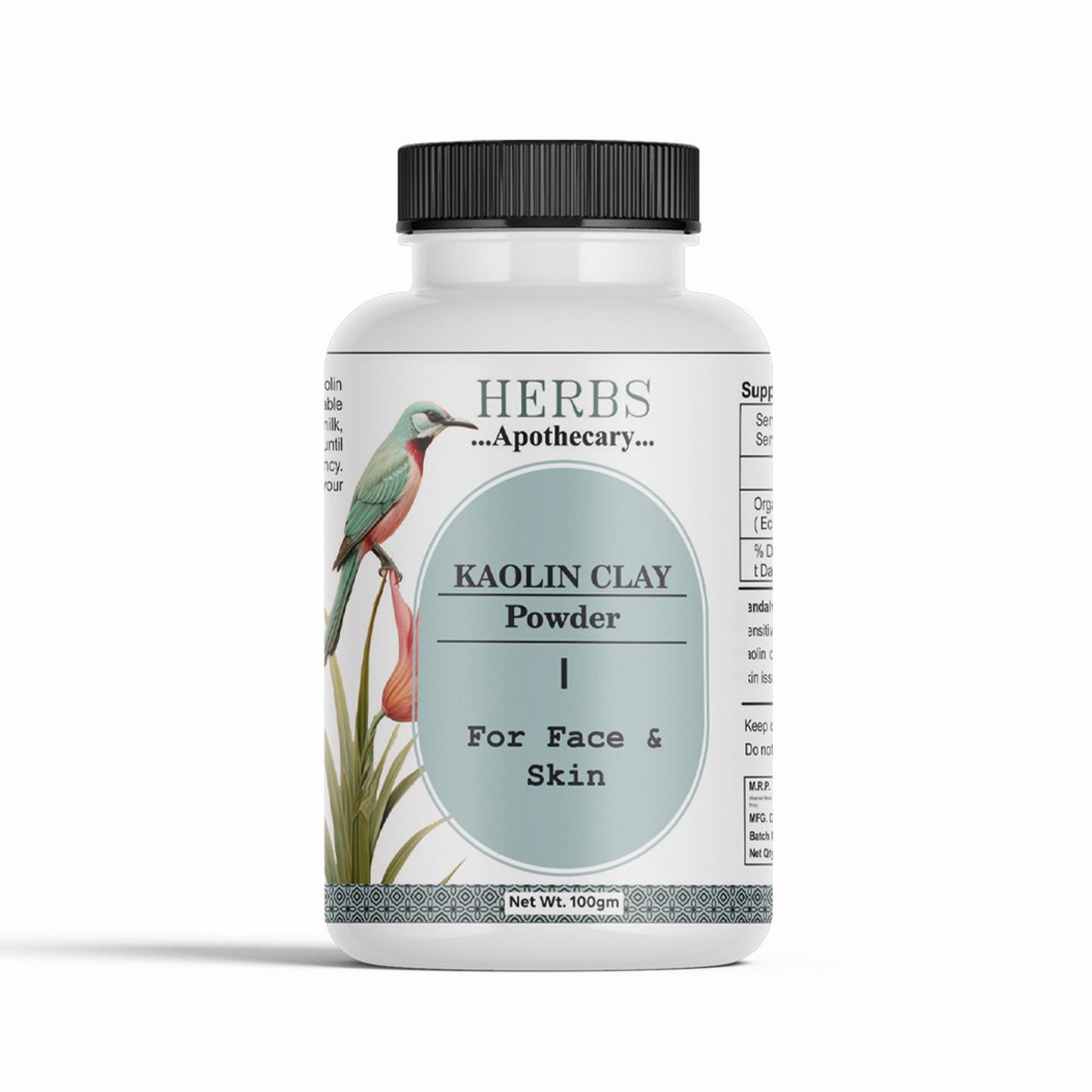 Zenvista Herbs Apothecary Kaolin Clay Powder For Face And Skins