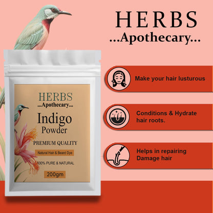 Zenvista Herbs Apothecary Indigo Powder For Natural Hair And Beard Dyes