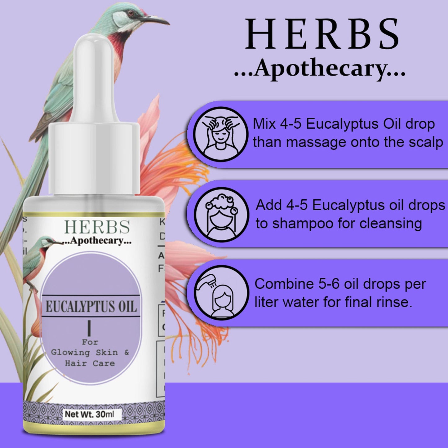 Zenvista Herbs Apothecary Eucalyptus Oil For Skin & Hair Care