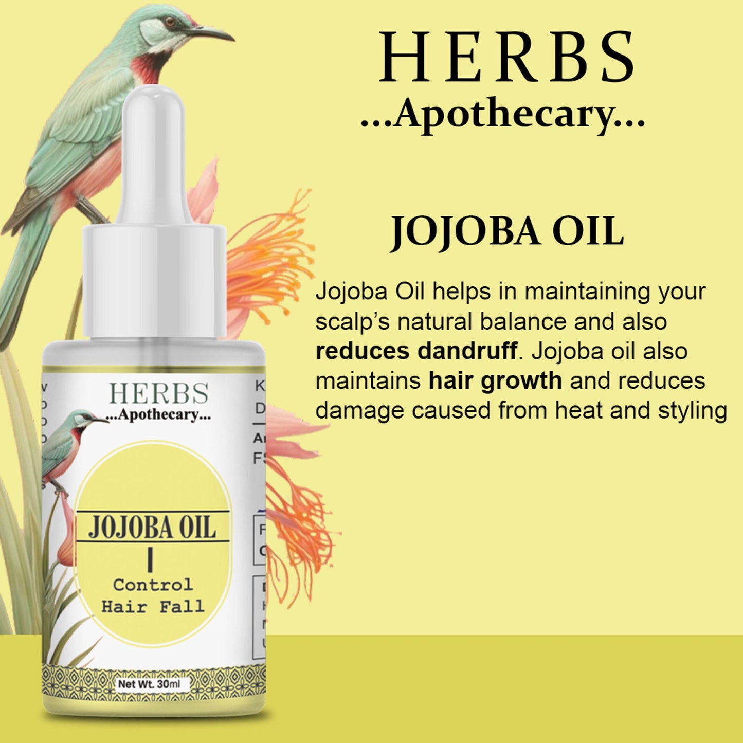 Zenvista Herbs Apothecary Jojoba Oil For Control Hair Fall