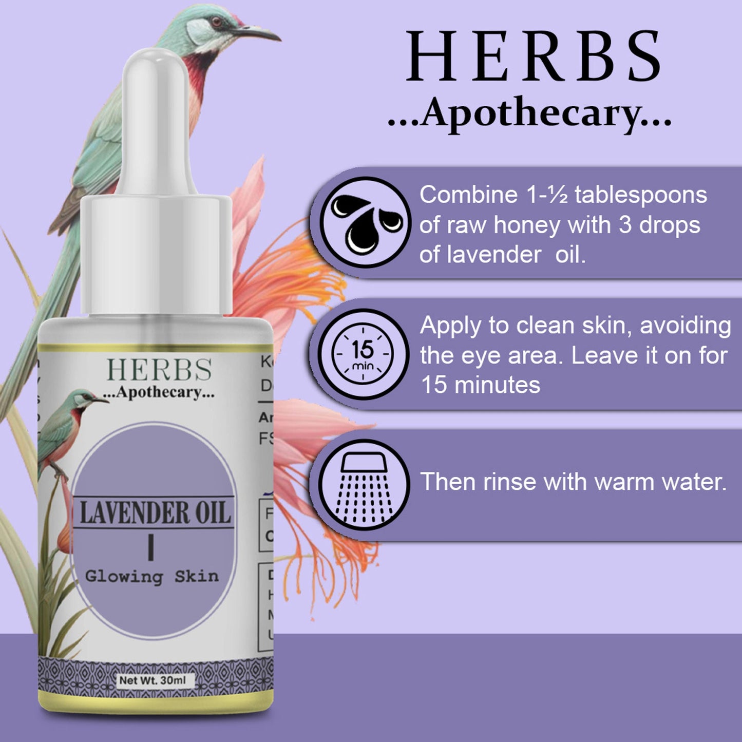 Zenvista Herbs Apothecary Lavender Oil For Glowing Skin