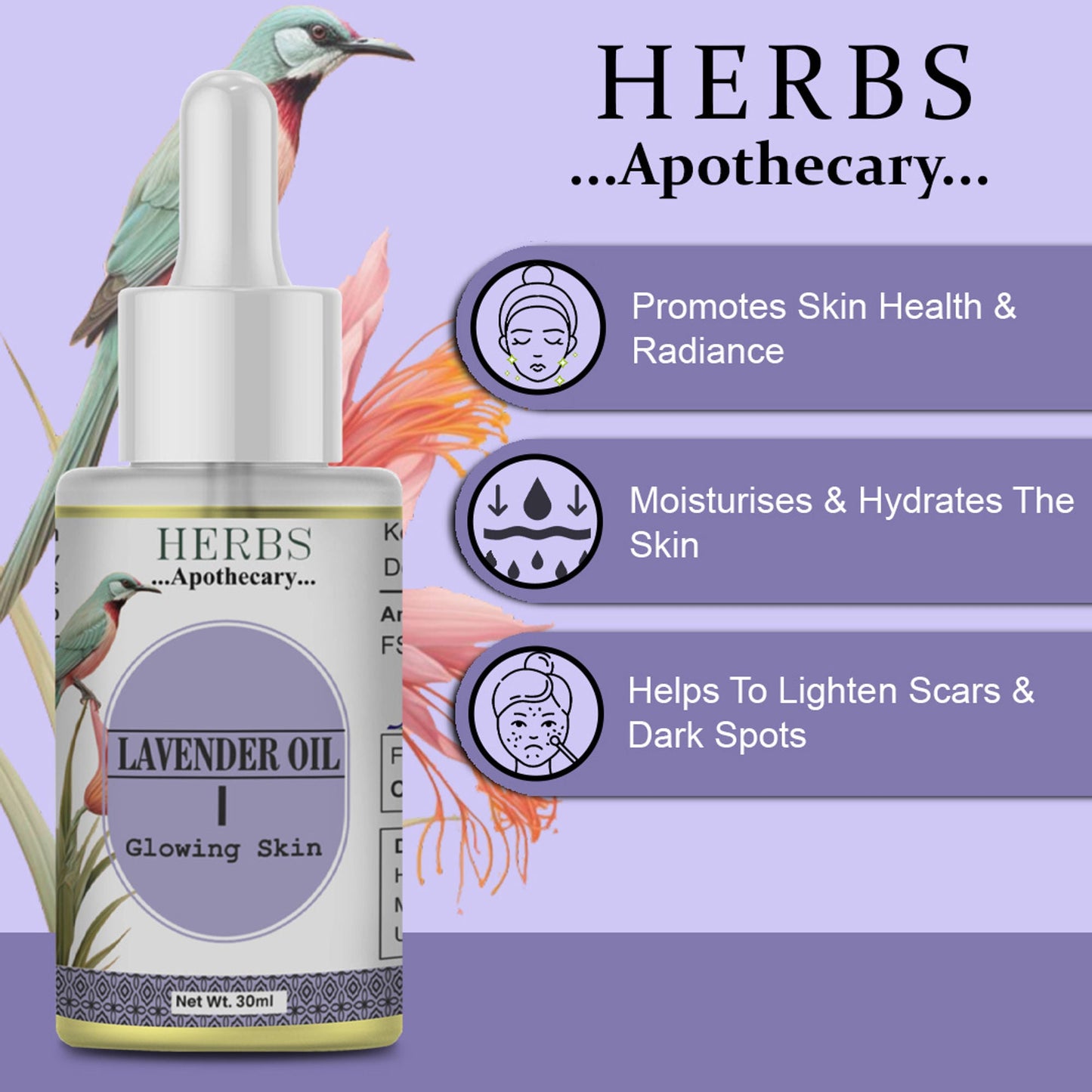 Zenvista Herbs Apothecary Lavender Oil For Glowing Skin