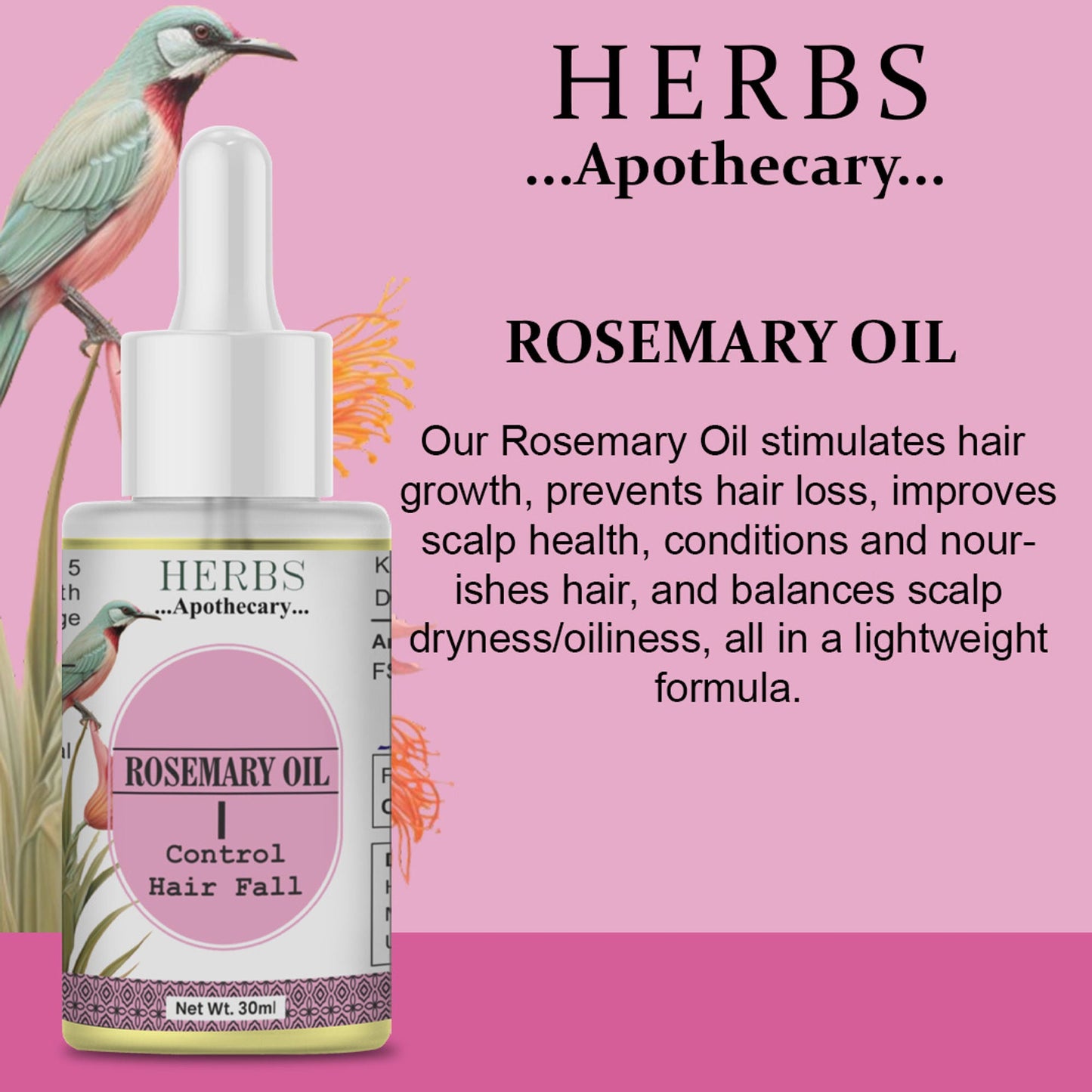 Zenvista Herbs Apothecary Rosemary Oil For Control Hair Fall