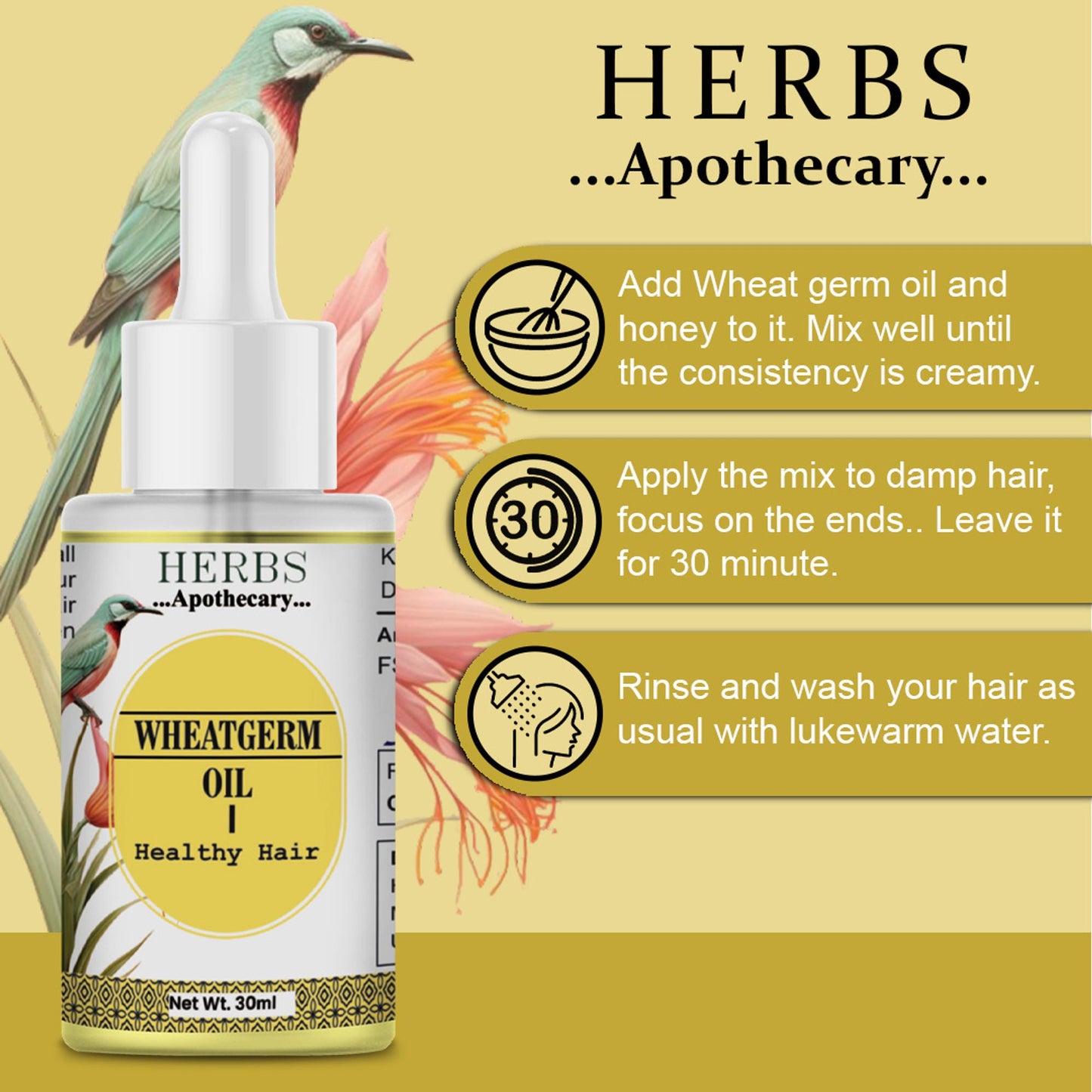 Zenvista Herbs Apothecary Wheatgerm Oil For Hair