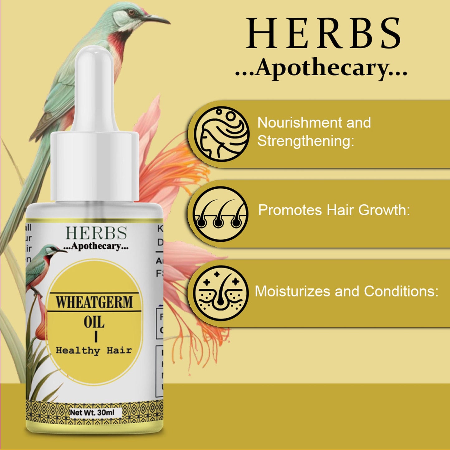 Zenvista Herbs Apothecary Wheatgerm Oil For Hair