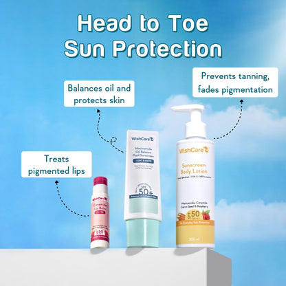 Wishcare Iconic SPF Essentials Head-to-Toe Sun Protection SPF 50+ PA++++ Exclusive Gift Box