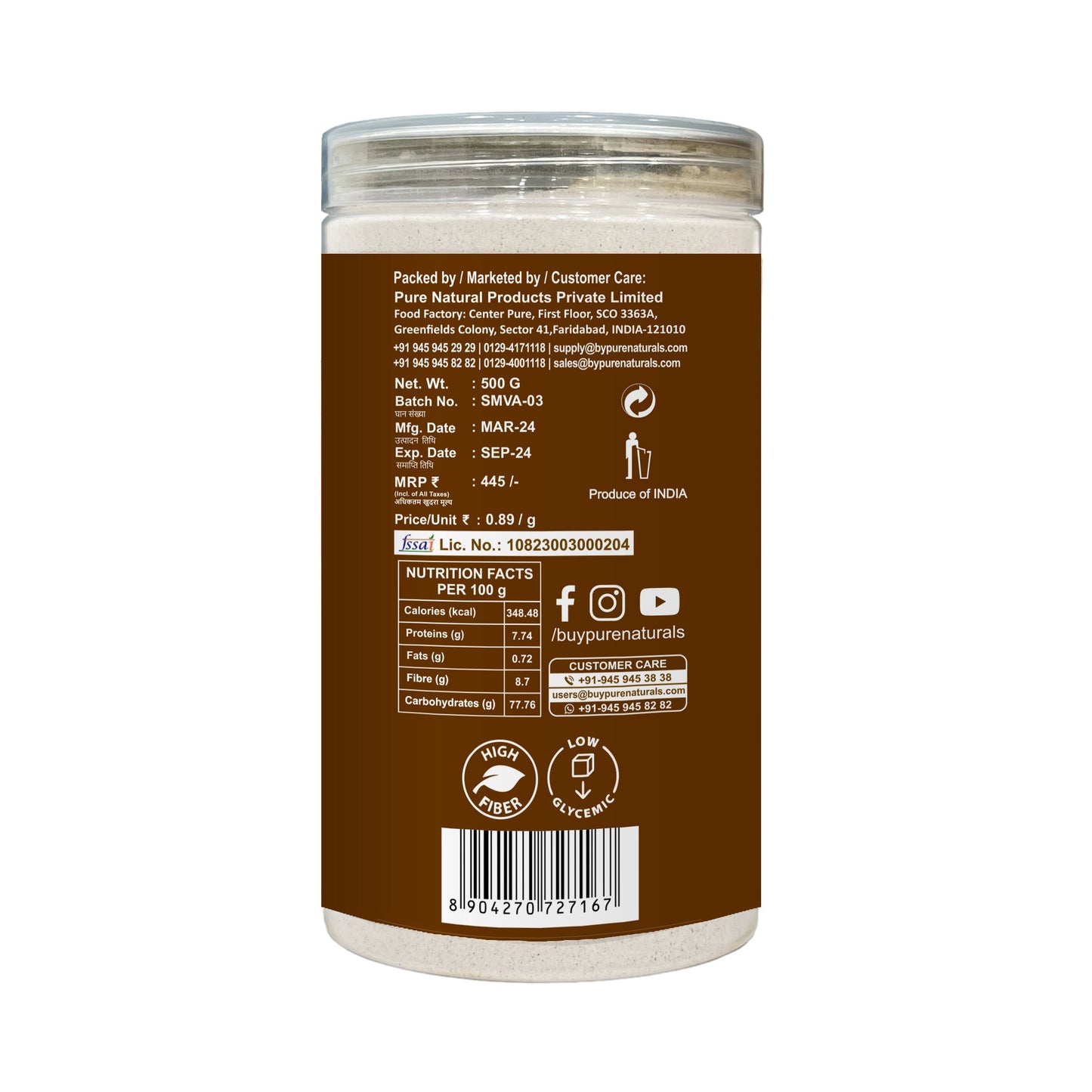 byPureNaturals Sama Rice Atta (Barnyard Millet Flour)
