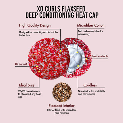 XO Curls Flax Seed Heat Cap For Deep Conditioning