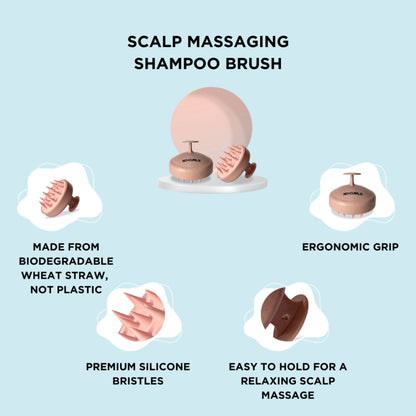 XO Curls Scalp Massaging Shampoo brush - Pink