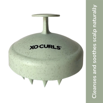 XO Curls Scalp Massaging Shampoo brush - Green