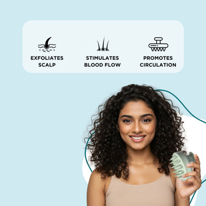 XO Curls Scalp Massaging Shampoo brush - Green