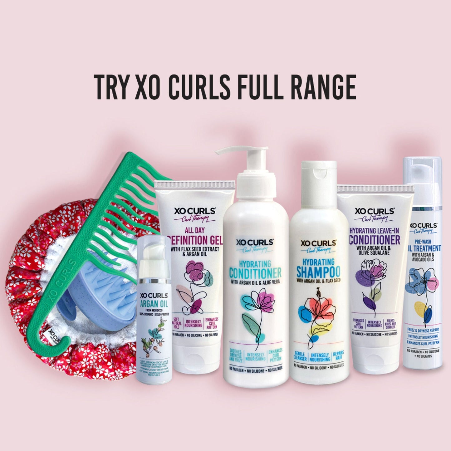 XO Curls All Day Definition Gel & Leave-In Conditioner Combo