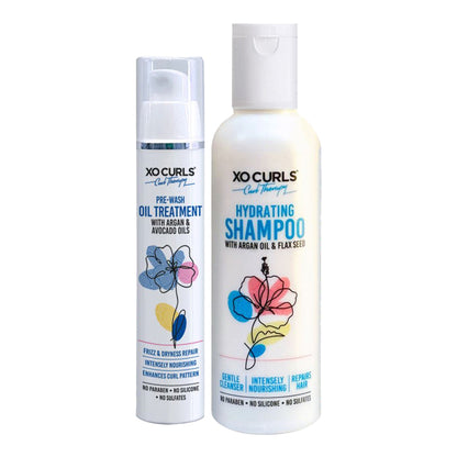 XO Curls Shampoo & Pre Wash Oil Combo