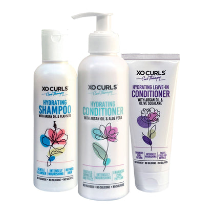 XO Curls Shampoo, Conditioner & Leave-In Conditioner Combo