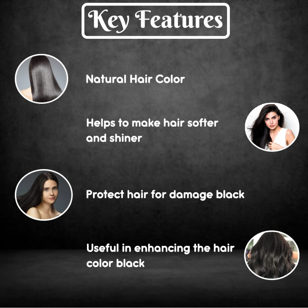 VedicAyurveda Natural Pure Henna Based Hair Color - Natural Black