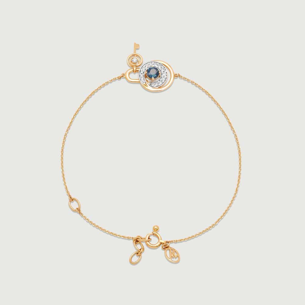 Sassy Charmer Diamond Bracelet in 14K Yellow Gold, 0.11 ct