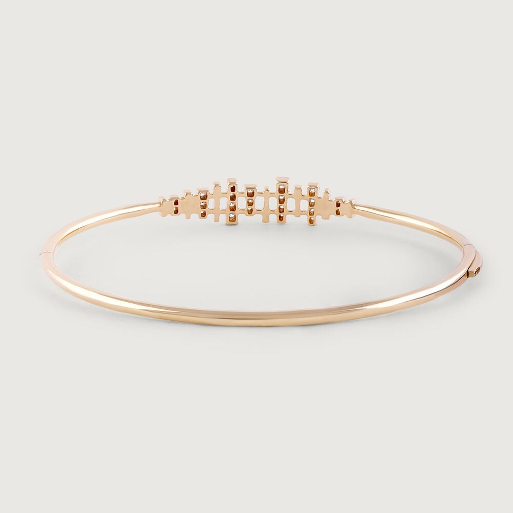Luminous Connect Gold & Diamond Bangle in 14K Yellow and White Gold, 0.252 ct