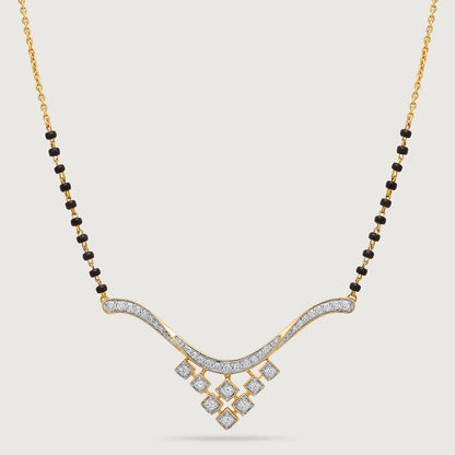 Lustrous Vows 18 Kt Gold and Diamond Mangalsutra in 18K Yellow Gold, 0.296 ct