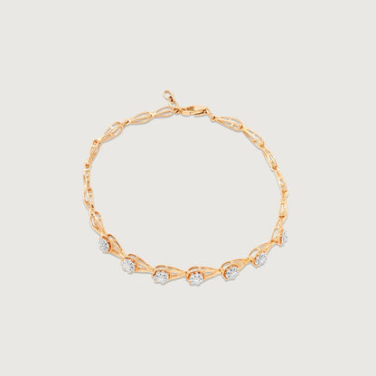 Delicate Drop Diamond Bracelet in 14K Yellow Gold, 0.325 ct