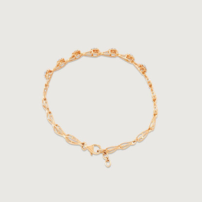 Delicate Drop Diamond Bracelet in 14K Yellow Gold, 0.325 ct
